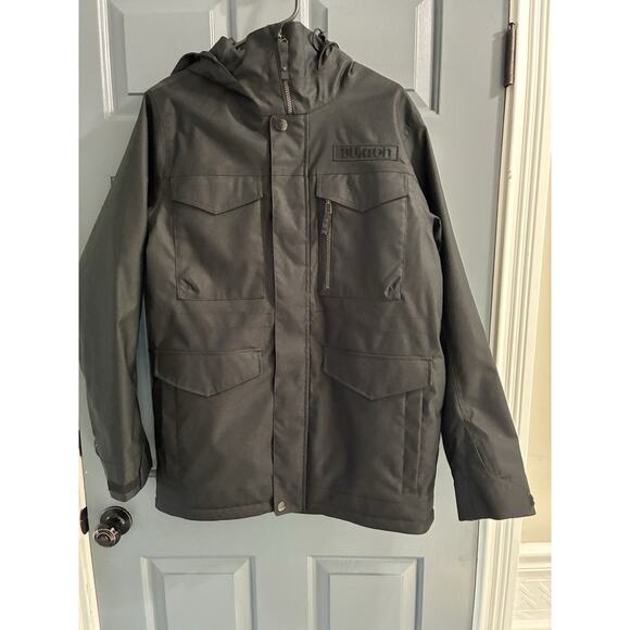 Burton White Collection Dry Ride Snowboarding Jacket Black size medium - Picture 2 of 9